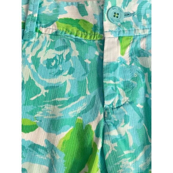 Lilly Pulitzer First Impression Callahan Short Turquoise Green Floral 2 - Picture 5 of 7